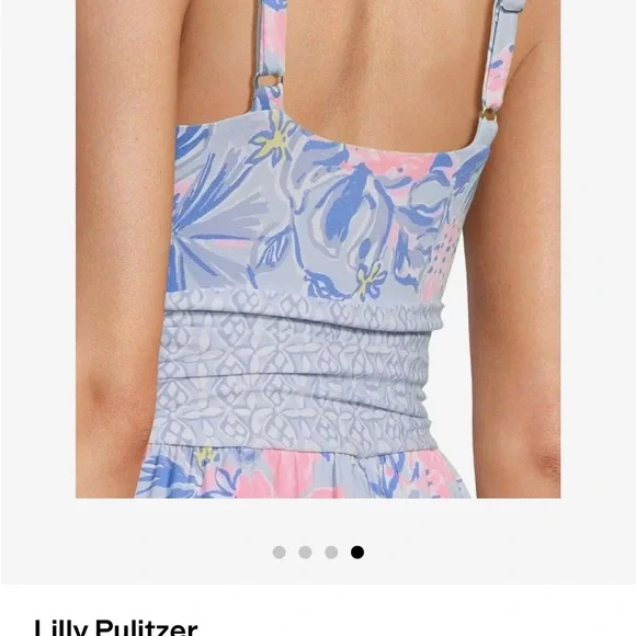 NWT Lilly Pultizer Nemy Skirted Romper •Elephant Splash Engineered• Size 12 - Picture 9 of 10